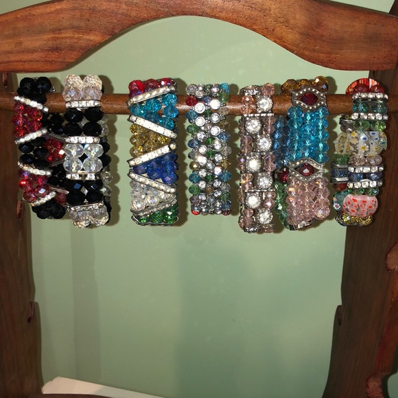 Jewelry - 7 beaded bracelets stretchy
